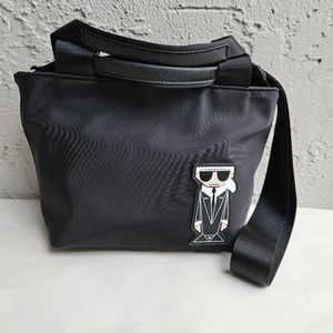 Karl Lagerfeld Paris Amour Black Nylon Crossbody purse handbag